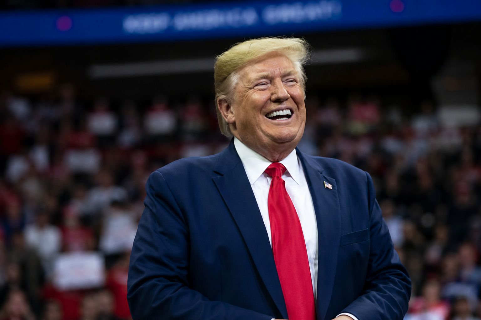 AI Rendering of President Trump laughing