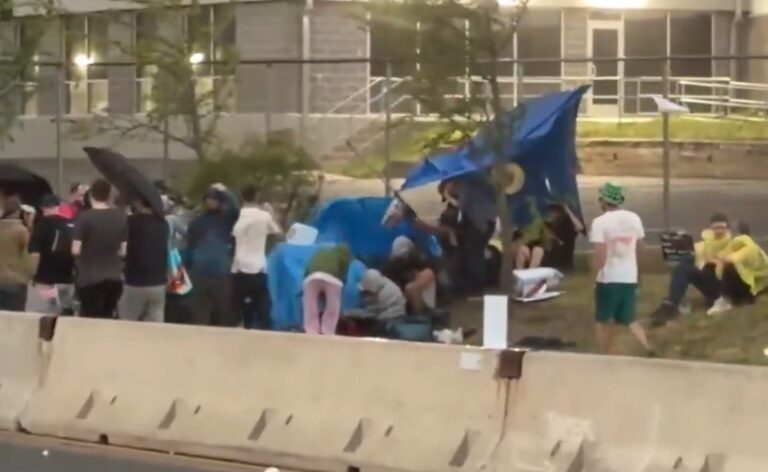 Camp getting blown away by wind