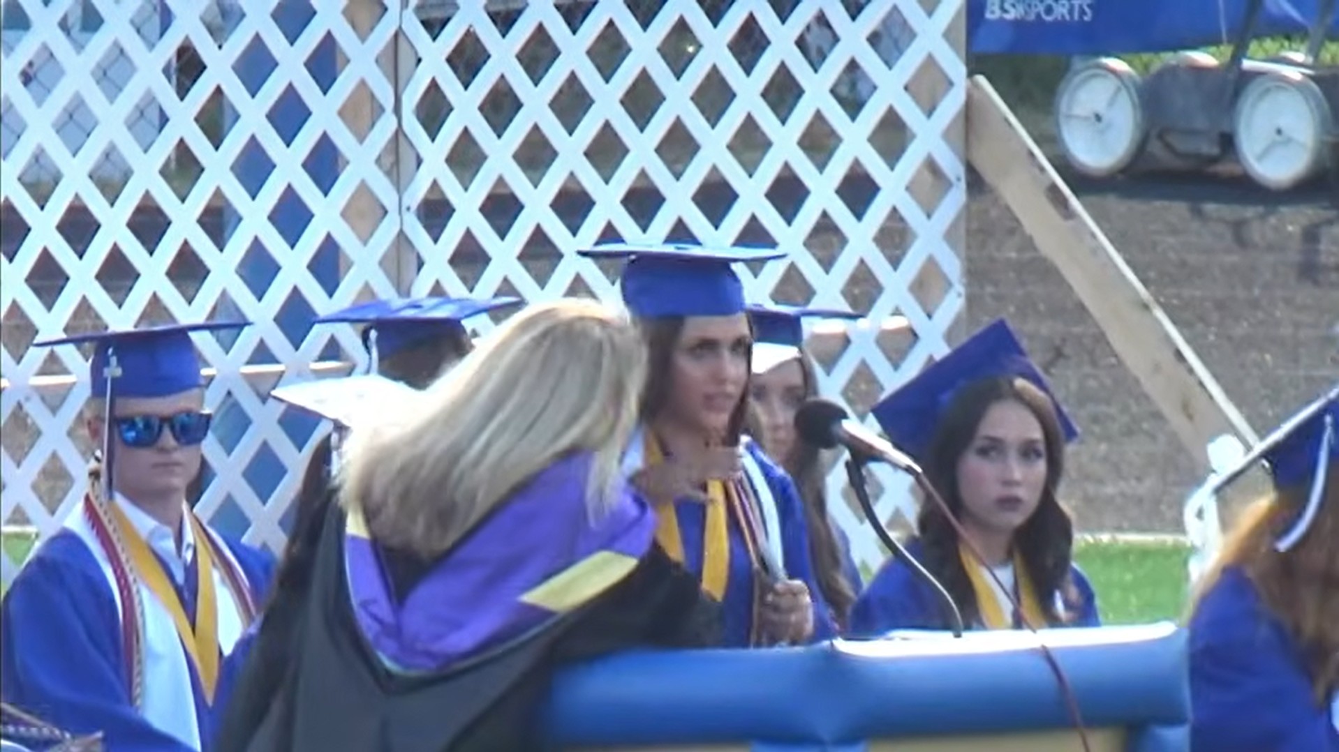 Girl giving graduation speech