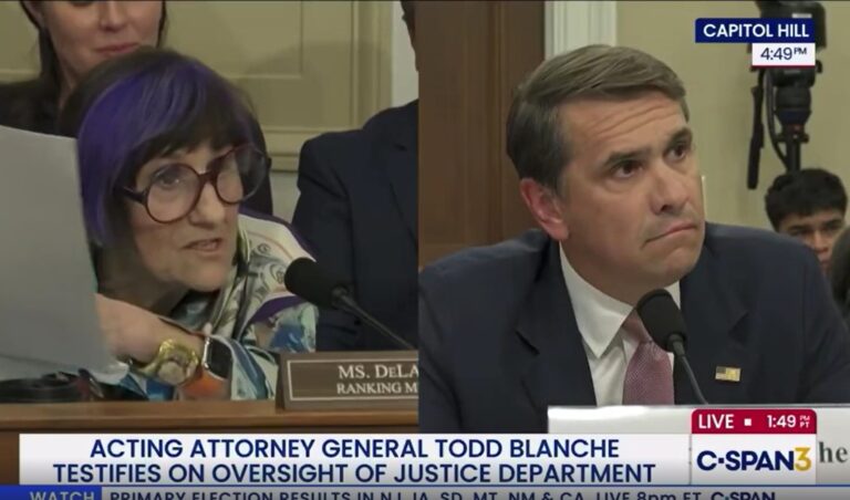 Todd Blanche and Rosa DeLauro