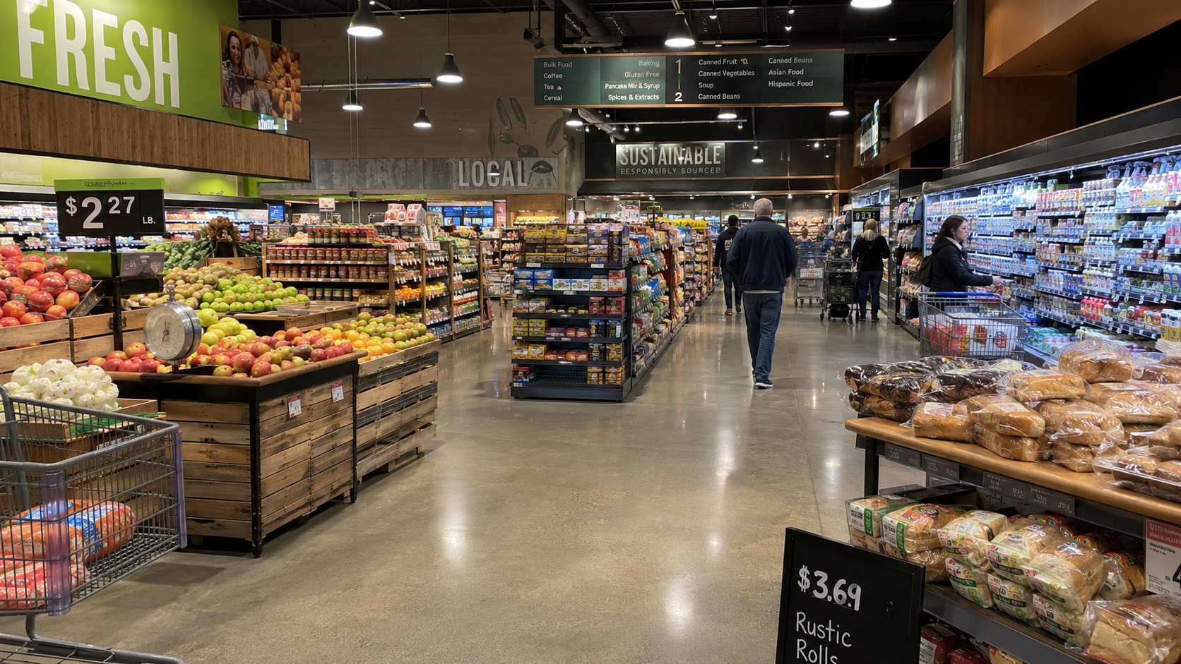 Inside of a grocery store