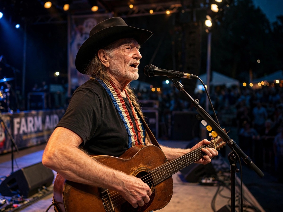 Willie Nelson in a cropped and enhanced photo used for a story about the Texas Senate endorsement
