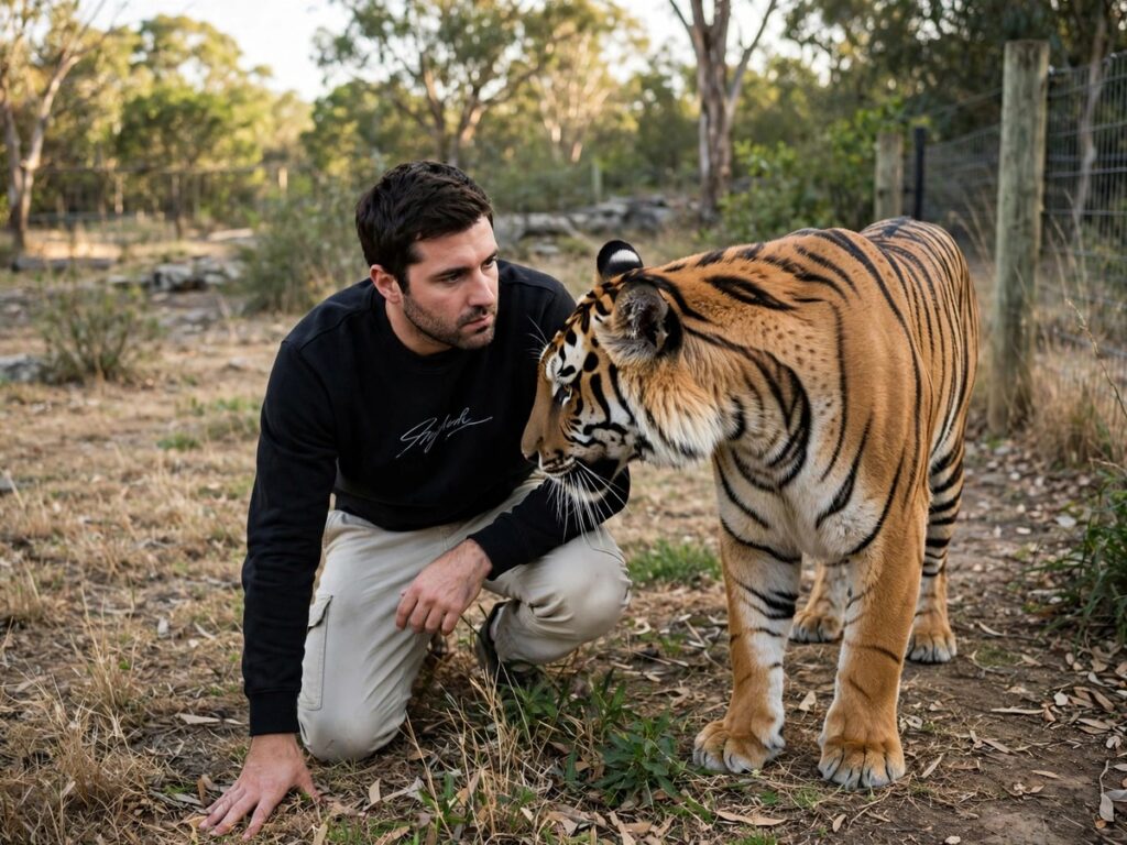 Tiger enclosure at Yorkshire Wildlife Park