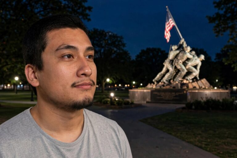 Iwo Jima memorial statue at U.S. Marine Corps Base Quantico